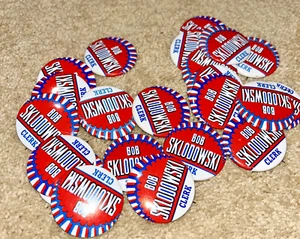1970's Chicago / Cook County BOB SKLODOWSKI - CLERK 22 Buttons - Picture 1 of 3