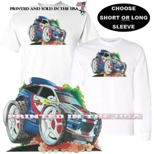 Ford Focus RS Rally Sport WRC Race #2 Koolart DigiRods Cartoon Car Art T Shirt - Picture 1 of 5