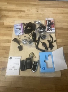 3 USED Motorola Cellular Phones- V66GPRS/V180/V188 & H700 Headset+ Accessories. - Picture 1 of 24