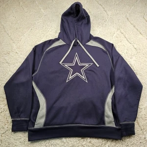 Dallas Cowboys Mens Fleece Hoodie Embroidered Logo Team Colors Belly Pocket XL - Picture 1 of 14