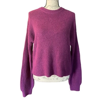 BP Purple Knit Cotton Blend Sweater NEW Size Medium - Image 1 of 4