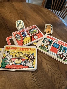 Johnson & Johnson Vintage 80s Baby Book Lot Vinyl Plastic Bath Nostalgia Bear - Picture 1 of 6