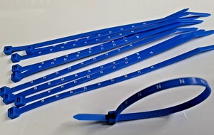 50PK x IDENTIFICATION ELECTRICAL BLUE NEUTRAL SECURITY CABLE TIES 200 x 4.8mm - Picture 1 of 5