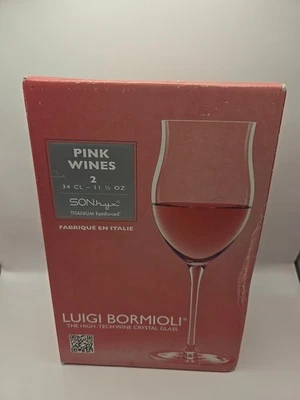 Luigi Bormioli Pink Wine Crystal Glasses Set Of 2 11.5oz — 第 1/4 张图片