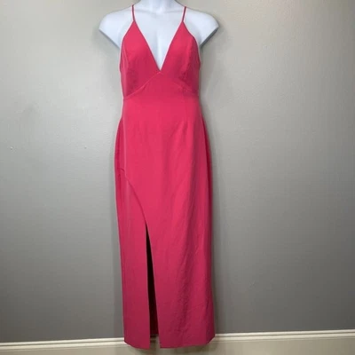 Vestido Wayf Solange Mujer Rosa Mediano Barbie Sin Mangas Dobladillo Abierto Espalda Maxi Foto 1 de 4