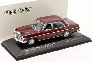 MERCEDES 300 SEL 6.3 (W109) dark red 1968 1/43 MINICHAMPS 943039103 - Picture 1 of 5