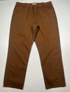 L.L.Bean Jeans Mens 40x32 Brown Comfort Waist 5 Pocket Casual Cotton 350265 - Picture 1 of 6
