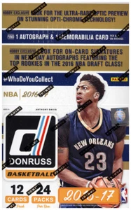 2016/17 Panini Donruss Basketball Hobby Box FACTORY SEALED with 1 AUTO & 1 MEM - Picture 1 of 2
