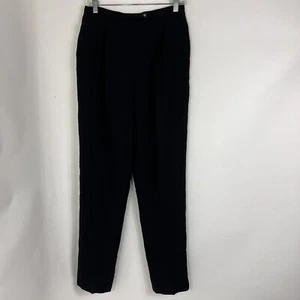 New Vintage JH Collectibles Dress Pants Women's Size 10 Tapered 100% Wool Black - Picture 1 of 11