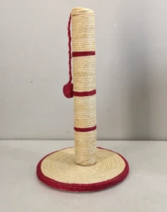 Cat Scratching Post 19 in Tall Kitty Scratcher Ball Swat Sisal Natural Jute Rope - Picture 1 of 13