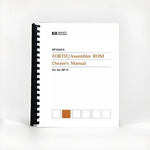 Manual for Hewlett Packard HP 71b Calculator Forth / Assembler Rom | HP82441A - Picture 1 of 1