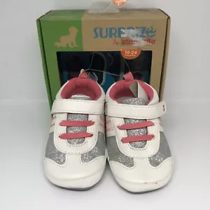 Surprize by Stride Rite Baby Girls' Alice Sneaker Mini Shoes - White 18-24M NEW! - Picture 1 of 14