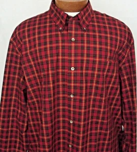 XLT Camisa Saddlebred Grande y Alta Botón Delantero Manga Larga Roja A Cuadros Para Hombres Nueva Con Etiquetas Nueva - Imagen 1 de 4