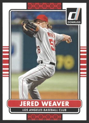 Jered Weaver #103 2015 Donruss 洛杉矶天使 — 第 1/2 张图片