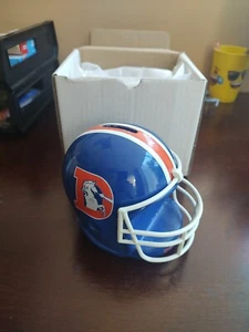 Vintage NFL Denver Broncos Ceramic Helmet Coin Bank Old Bronco in D Logo NOS - Picture 1 of 7