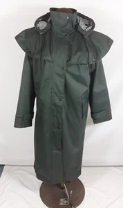 Country Estate Green Hooded Cape Rain Coat - UK Size 10 - Picture 1 of 8