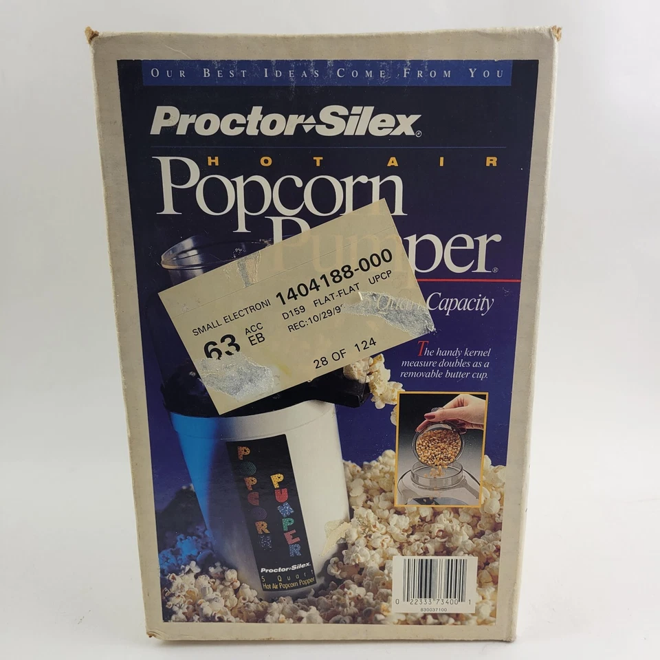Vintage Proctor Silex 5 Quart Hot Air Popcorn Pumper H7340