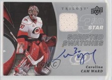 2008 Upper Deck Trilogy Scripted 3rd Star Swatches 25/100 Cam Ward #3RD-CW Auto