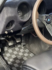 P2M for Datsun 240Z 260Z 280ZX Fairlady S30 Front Race Floor Carpet Mats Checker - Picture 1 of 4