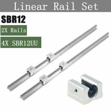 SBR12 300-1500mm Linearführung Rail Gleitschiene + 4x SBR12UU Linearblock CNC