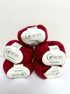 Cardiff Cashmere Brushlight Garn in Farbe 111 Rouge Made in Italy - 5 Stück - Bild 1 von 9