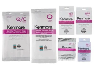 Sears Kenmore Vacuum Bag + Filter C Q O U EF1 EF2 EF9 CF1 5055 5069 50557 50558 - Picture 1 of 11