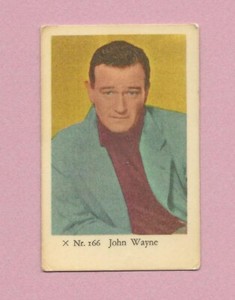 1958 Dutch Gum Card X Nr #166 John Wayne