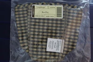 Longaberger Khaki Karo Pen Pal Korb Over the Edge Liner #27375164 - NEU - Bild 1 von 5