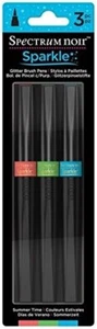 Spectrum Noir Sparkle Glitter Brush Pens Summer Time - 3 Pens, New with Package - Picture 1 of 7