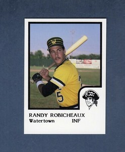RANDY ROBICHEAUX, 1986 Watertown Pirates | ProCards & Domino's Pizza FIRST CARD
