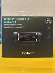 Logitech 1080p Pro Stream Webcam for HD Streaming - Black - Afbeelding 1 van 6