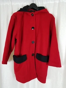 Vintage Valdecrafts Big Girls Winter Wool Hooded Dress Coat Kids L Dressy Formal - Picture 1 of 1