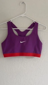 Nike Dri Fit sports bra LG EUC purple orange - Picture 1 of 6