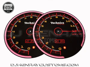 Technics 1200 RPM Dj Slipmats sl1200's mk5 m3d m5g or any turntable pink border - Picture 1 of 1