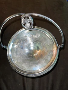 Antique Victorian Reed & Barton Silver Plate Elevated Bridal Basket Handle #3515 - Picture 1 of 11