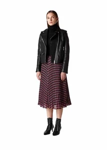 Whistles Sparkle Stripe Pleated Skirt UK 8 Multi RRP 139 Xmas Party Midi Lined - Picture 1 of 12