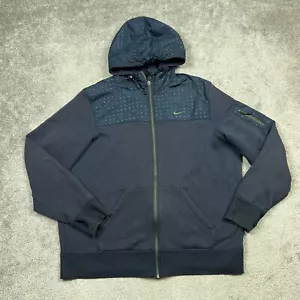 Giacca Nike Uomo Extra Large Cappuccio Blu Cerniera Intera Cerniera Cerniera Tasca Athletic Dept - Foto 1 di 13
