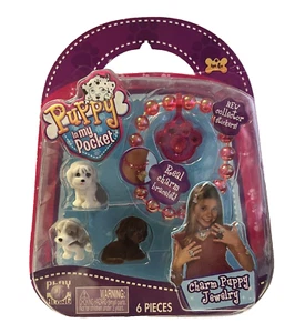 Puppy In My Pocket, Charm Puppy Jewelry, Real Charm Bracelet, 6 PCS - Picture 1 of 2