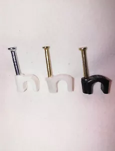 HEAVY DUTY NYLON CABLE CLIPS FOR PHONE, ETHERNET AND RG6/59 CABLE *BRAND NEW* - Picture 1 of 4