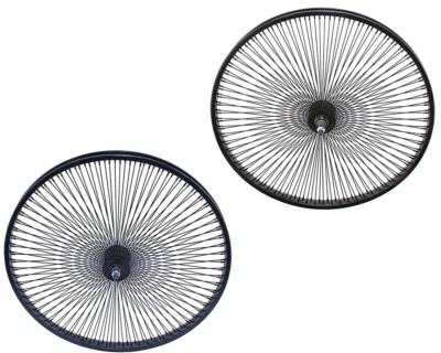 F&R ORIGINAL LOWRIDER 26" Bicycle Front & Rear 1-7 speed Freewheel Wheels with 144 Spokes Black 14g