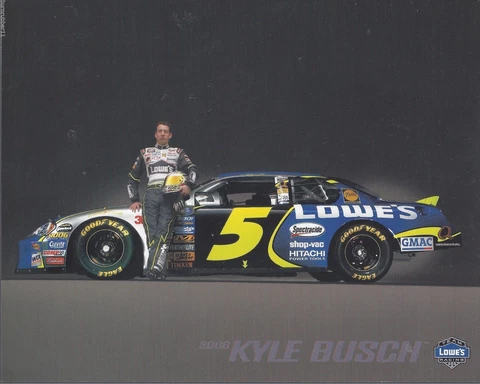 2006 KYLE BUSCH "LOWE'S HENDRICK #5" NASCAR BUSCH SERIES POSTCARD Cover
