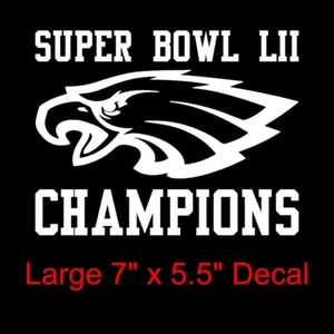 Philadelphia Eagles Super Bowl LII Champions Decal Sticker - 2018 - Nick Foles - Picture 1 of 3