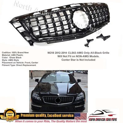 CLS63 AMG Only GT GTR Grille All Black 2012 2013 2014 Panamericana New HOOD - Image 1 of 4