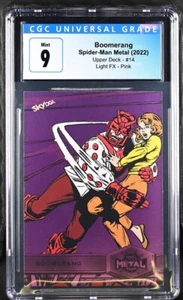 Boomerang Marvel 2022 Spider-Man Metal #114 HS Light FX - Pink /75 CGC 9 Mint - Picture 1 of 3