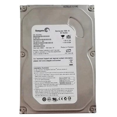 For Seagate 80GB ST380215A 7200RPM PATA IDE 3.5" Desktop Hard Disk Drive - Image 1 of 3