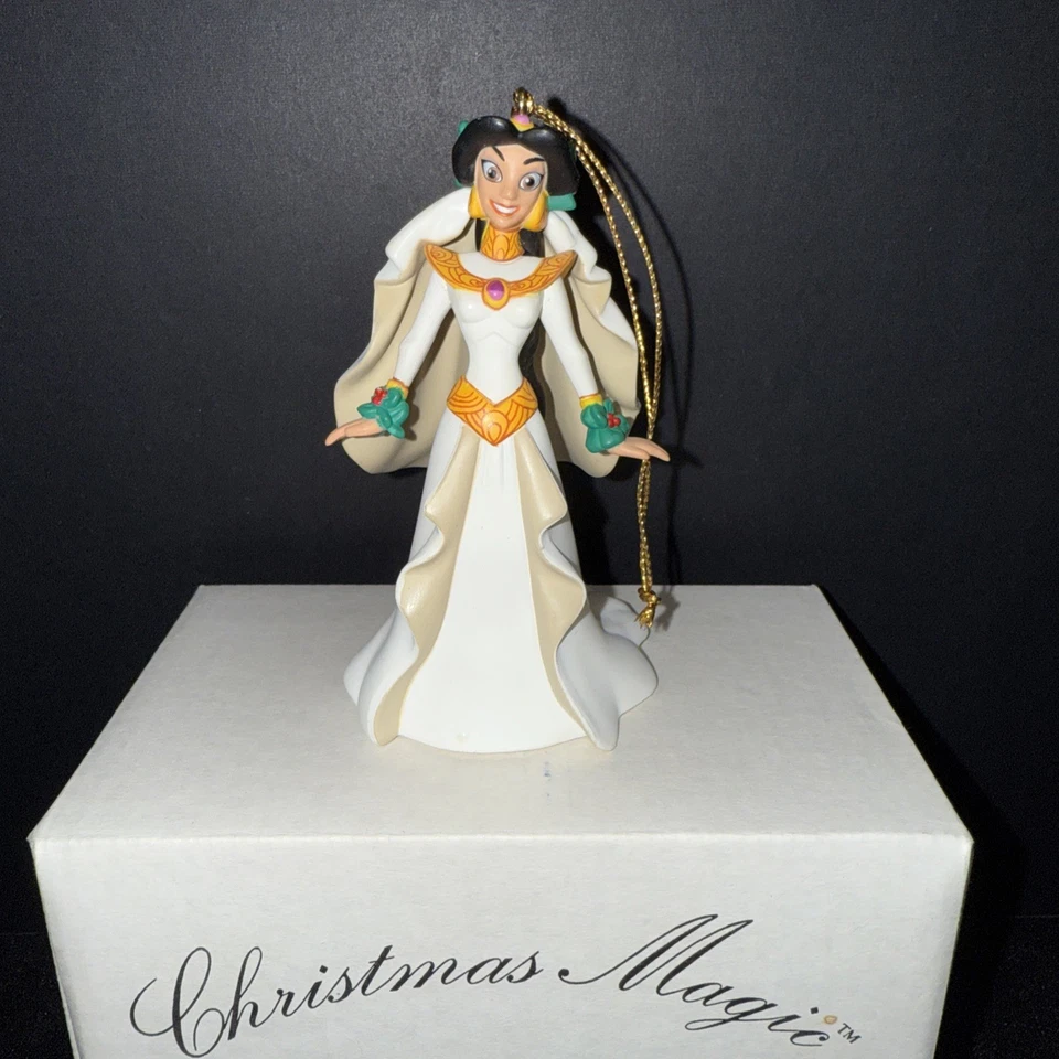 Disney Grolier Navidad 🎄 Adorno Mágico Aladdin-Jazmín RARO CON CAJA 97’ Foto 1 de 4