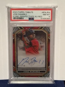 Jose Ramirez 2023 Topps Tribute Iconic Perspectives Auto 5 Different /10 PSA - Picture 1 of 5