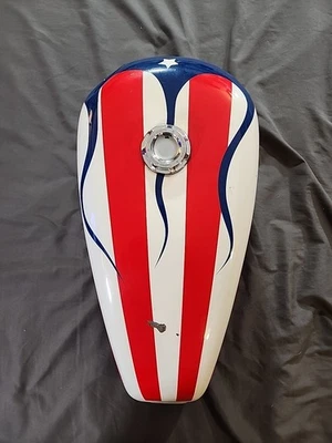 Motorcycle Tank American USA Flag Patriotic - Image 1 of 4