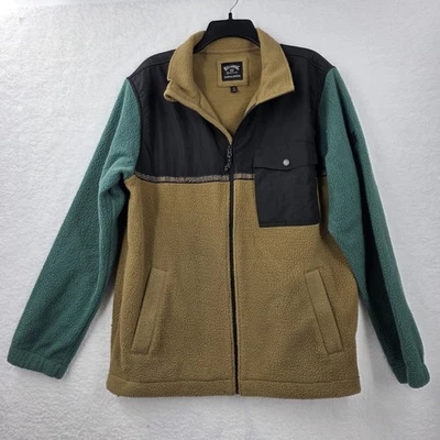 Billabong Recycler Adventure Division Hombres L Verde Tostado Polar Sudadera Cremallera Completa Foto 1 de 4