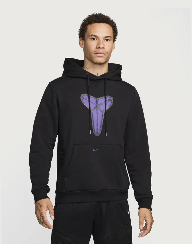 Nike Kobe Dri-FIT Pullover Basketball Hoodie Black Purple HF0066-010 Men Size M